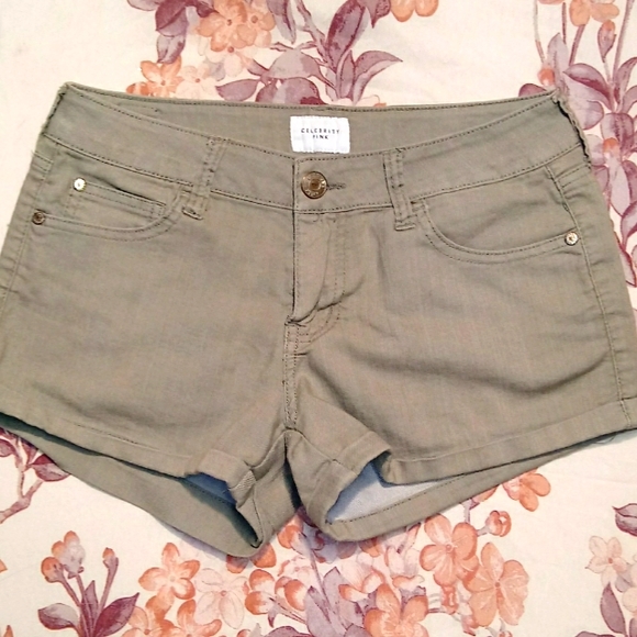 Celebrity Pink Green Shorts – Size 5/27 - Picture 2 of 9